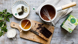  ¡Conquista a tu paladar con la deliciosa combinación de nuestro té de menta orgánico con chocolate!