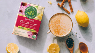  Abrígate con esta rica receta de té latte Throat Coat Orgánico