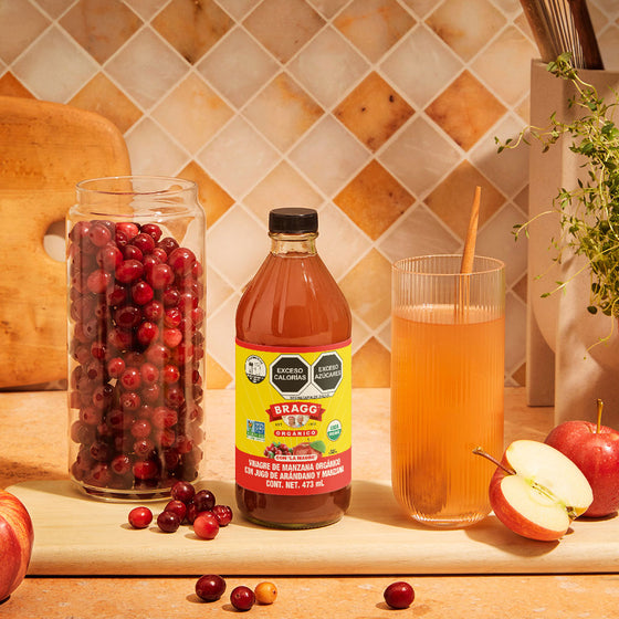 Vinagre De Manzana Orgánico con Jugo de Arándano