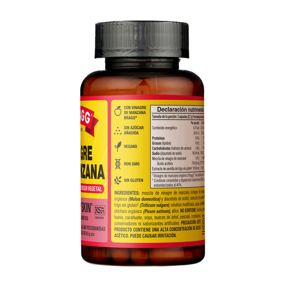 Suplemento alimenticio a base de vinagre de manzana con ceramidas