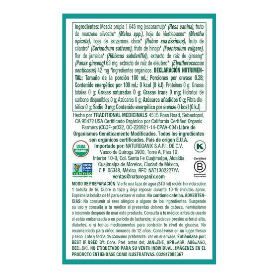 Té Orgánico Stress Ease® Focus con Ginseng
