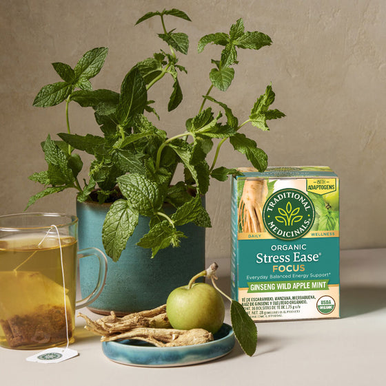 Té Orgánico Stress Ease® Focus con Ginseng