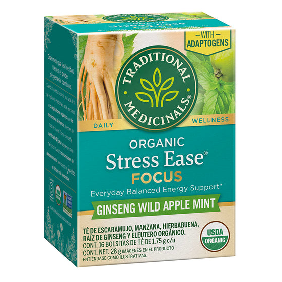 Té Orgánico Stress Ease® Focus con Ginseng