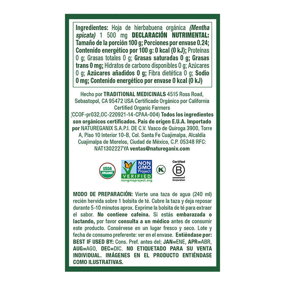 Té Orgánico De Hierbabuena