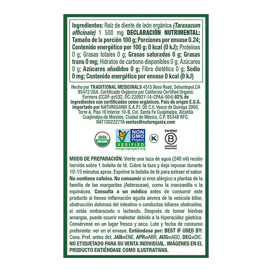 Té Orgánico De Raíz Tostada de Diente de León