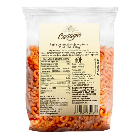 Sopa De Codito De Lenteja Roja Orgánica
