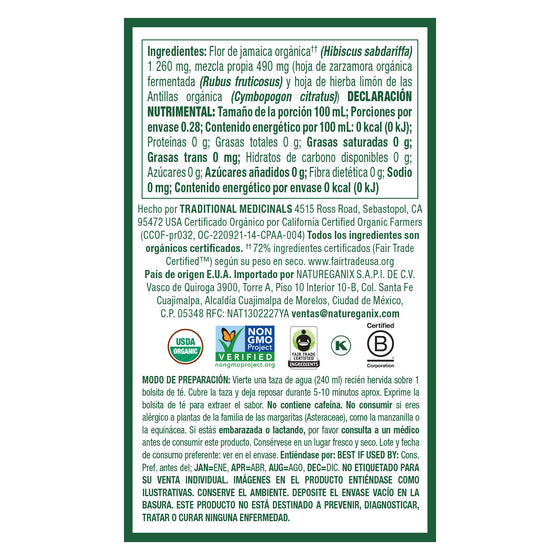 Té Orgánico De Flor De Jamaica