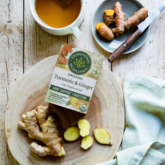 Té Orgánico De Cúrcuma Con Filipéndula y Jengibre