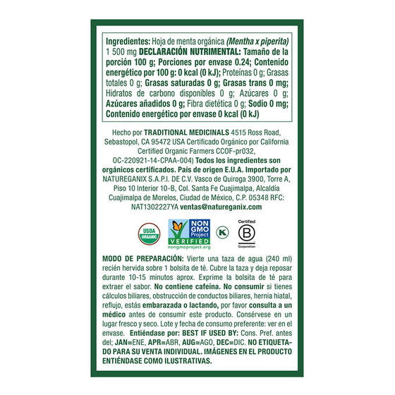 Té Orgánico De Menta