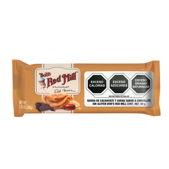 Barra De Avena Con Chocolate y Crema De Cacahuate Sin Gluten (5 pack)