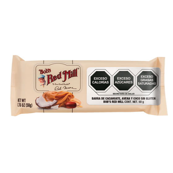 Barra De Avena Con Coco y Crema De Cacahuate Sin Gluten (5 pack)