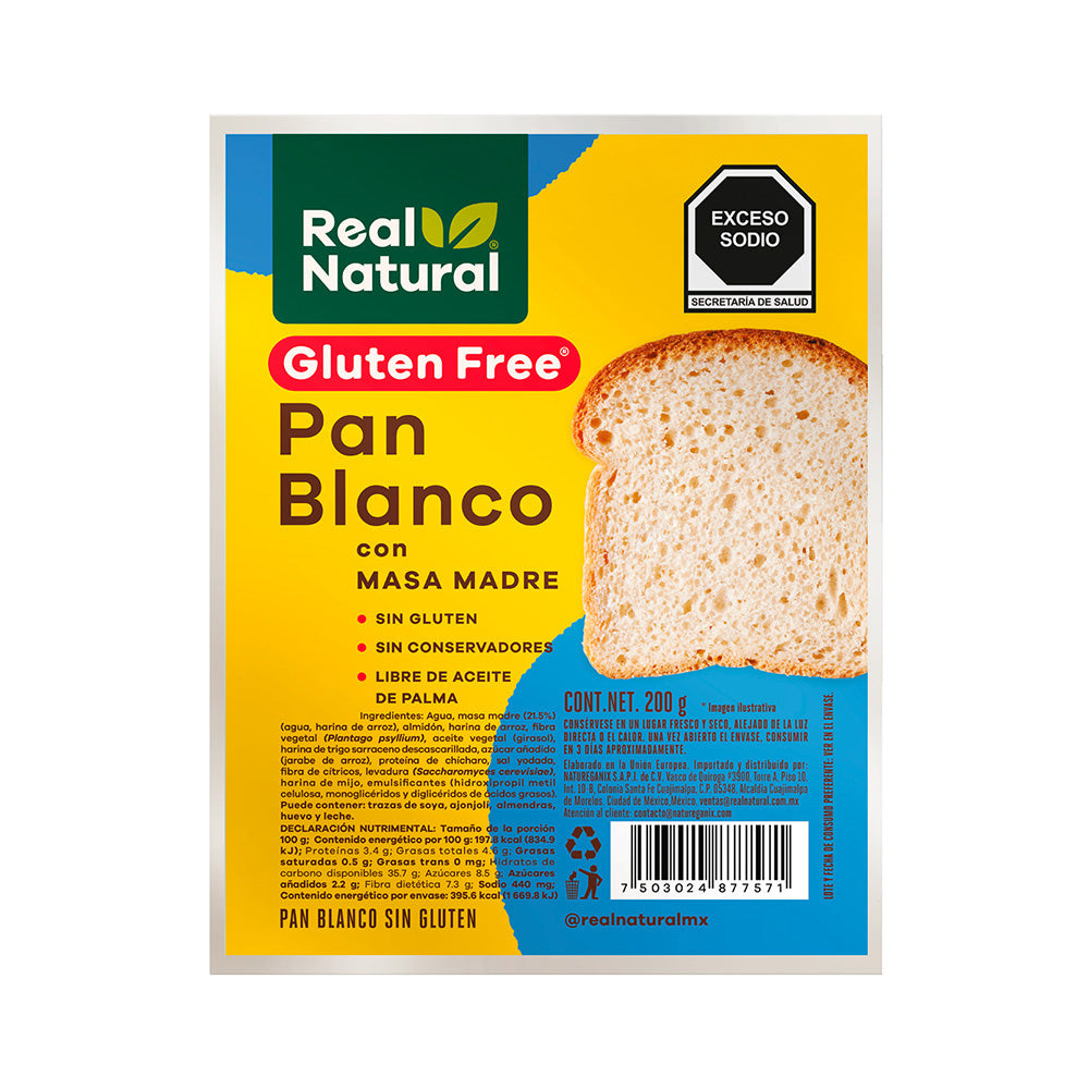 Pan Blanco Sin Gluten Real Natural – Natureganix