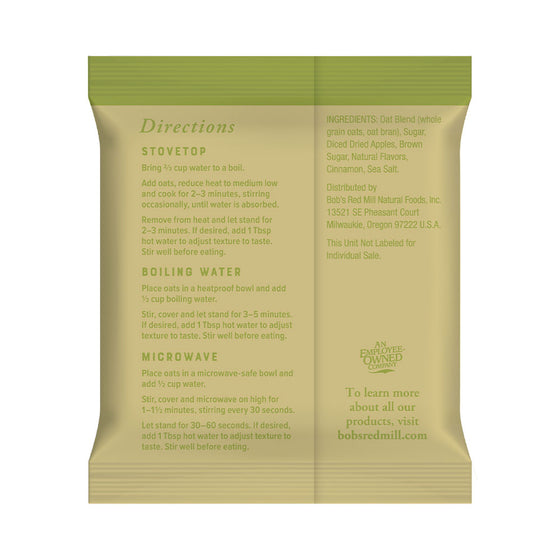 Avena Instantánea Con Manzana y Canela Sin Gluten