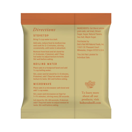 Avena Instantánea Sabor Maple Sin Gluten