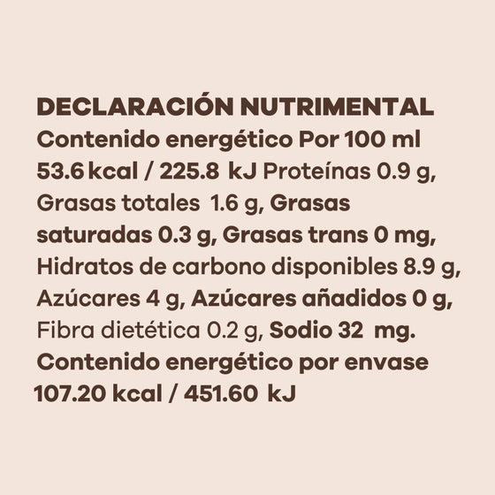 Bebida de Avena y Cacao Orgánico 200 mL