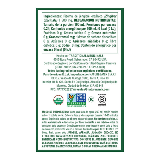 Té Orgánico De Jengibre
