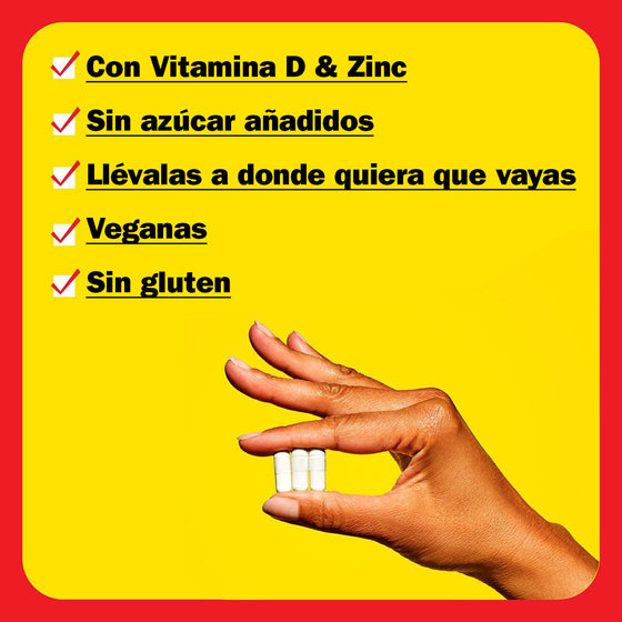 Suplemento alimenticio a base de vinagre de manzana Bragg con vitamina D3 y Zinc
