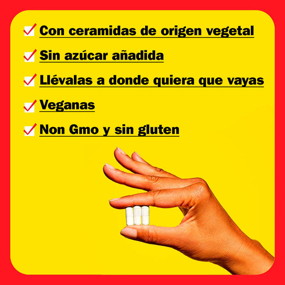 Suplemento alimenticio a base de vinagre de manzana con ceramidas