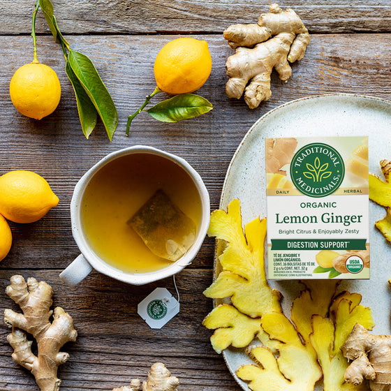 Té Orgánico De Jengibre Con Limón