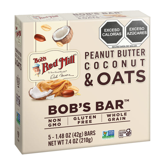 Barra De Avena Con Coco y Crema De Cacahuate Sin Gluten (5 pack)